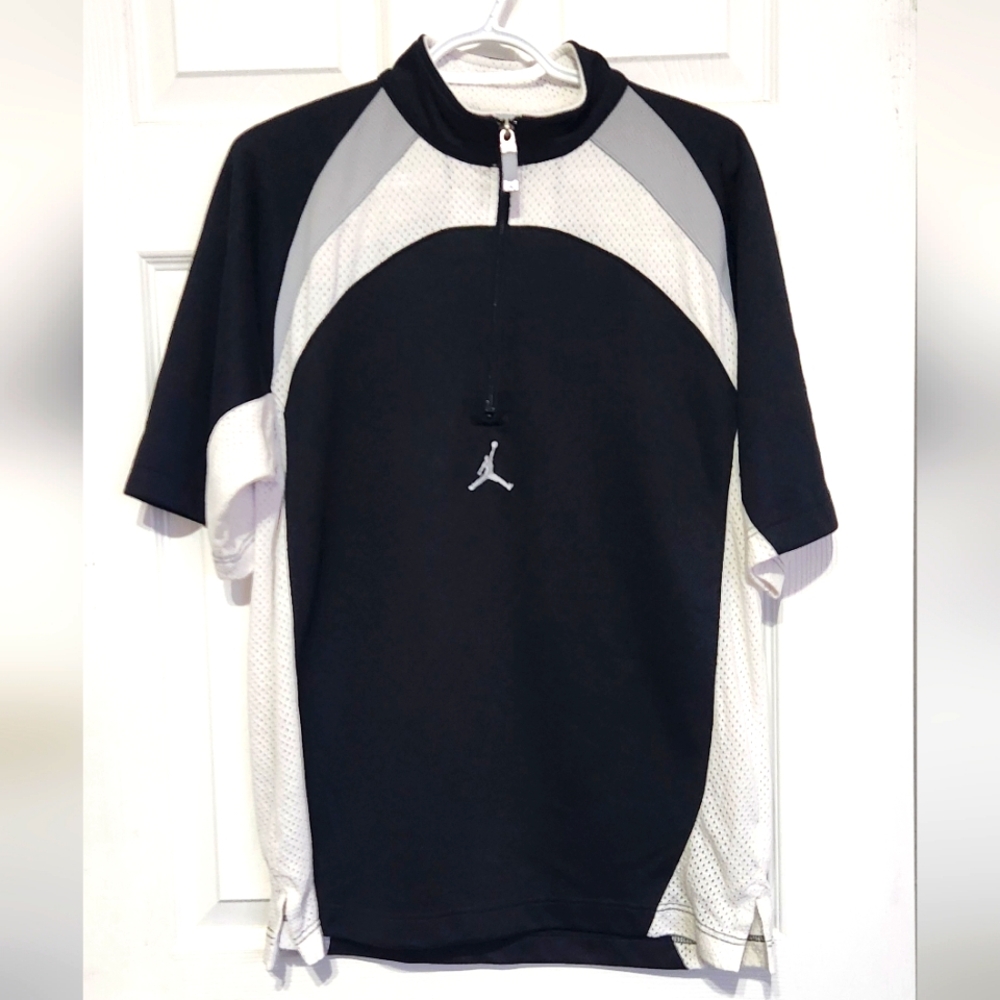 Jordan Black and White Half-Zip Shirt